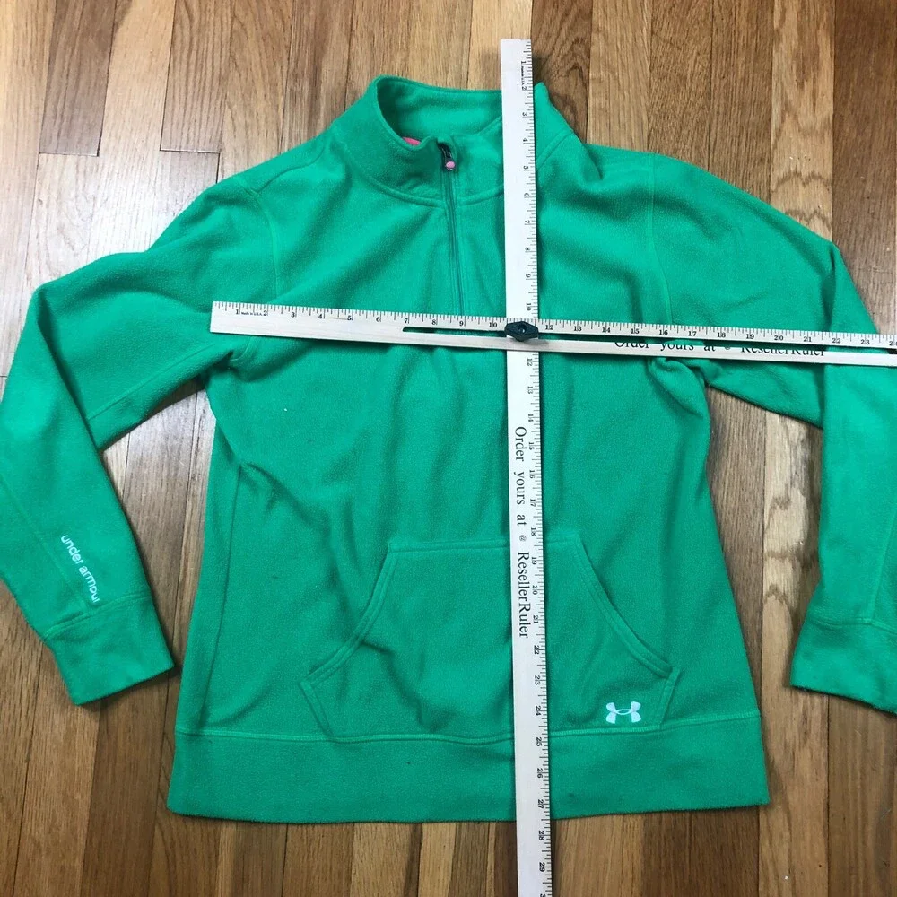 Under Armour Jacket Womens Medium Green Long Sleeve Pullover Top‎